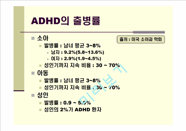 [정신의학]사례를 통해 알아 본 ADHD의 이해.ppt